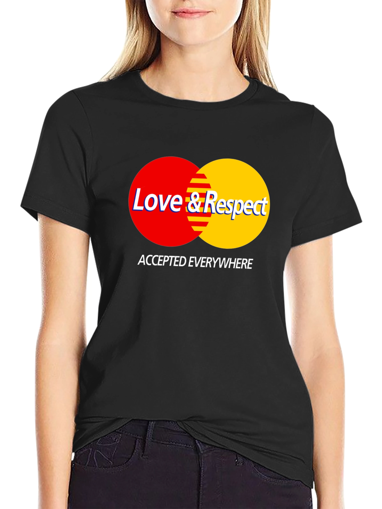 Love & Respect T-Shirt - Black Crew Neck