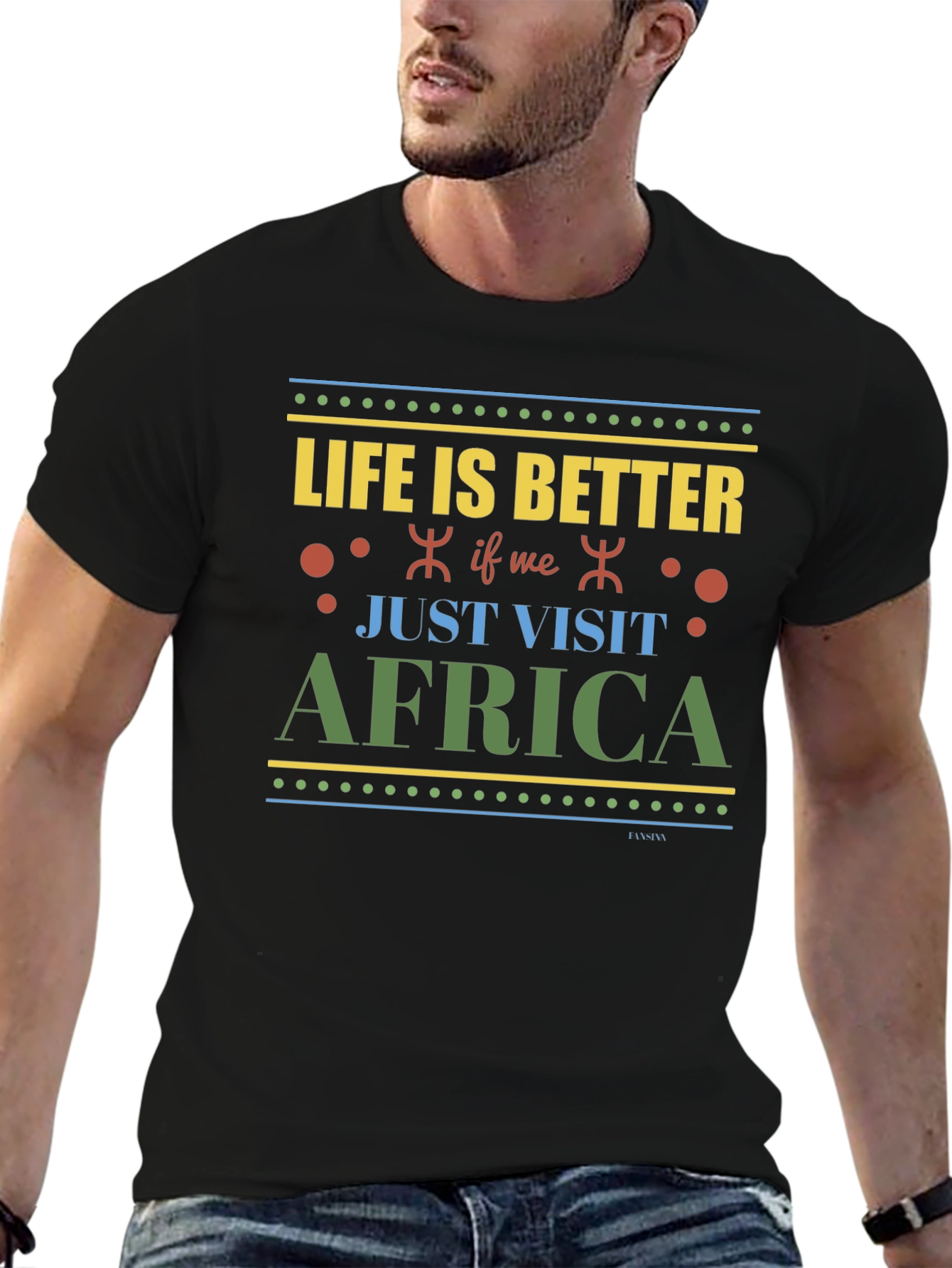 Life is Better in Africa Black T-Shirt