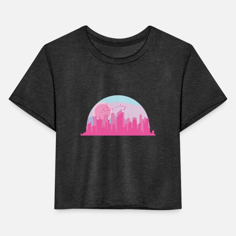 Skyline pink colorful Building City