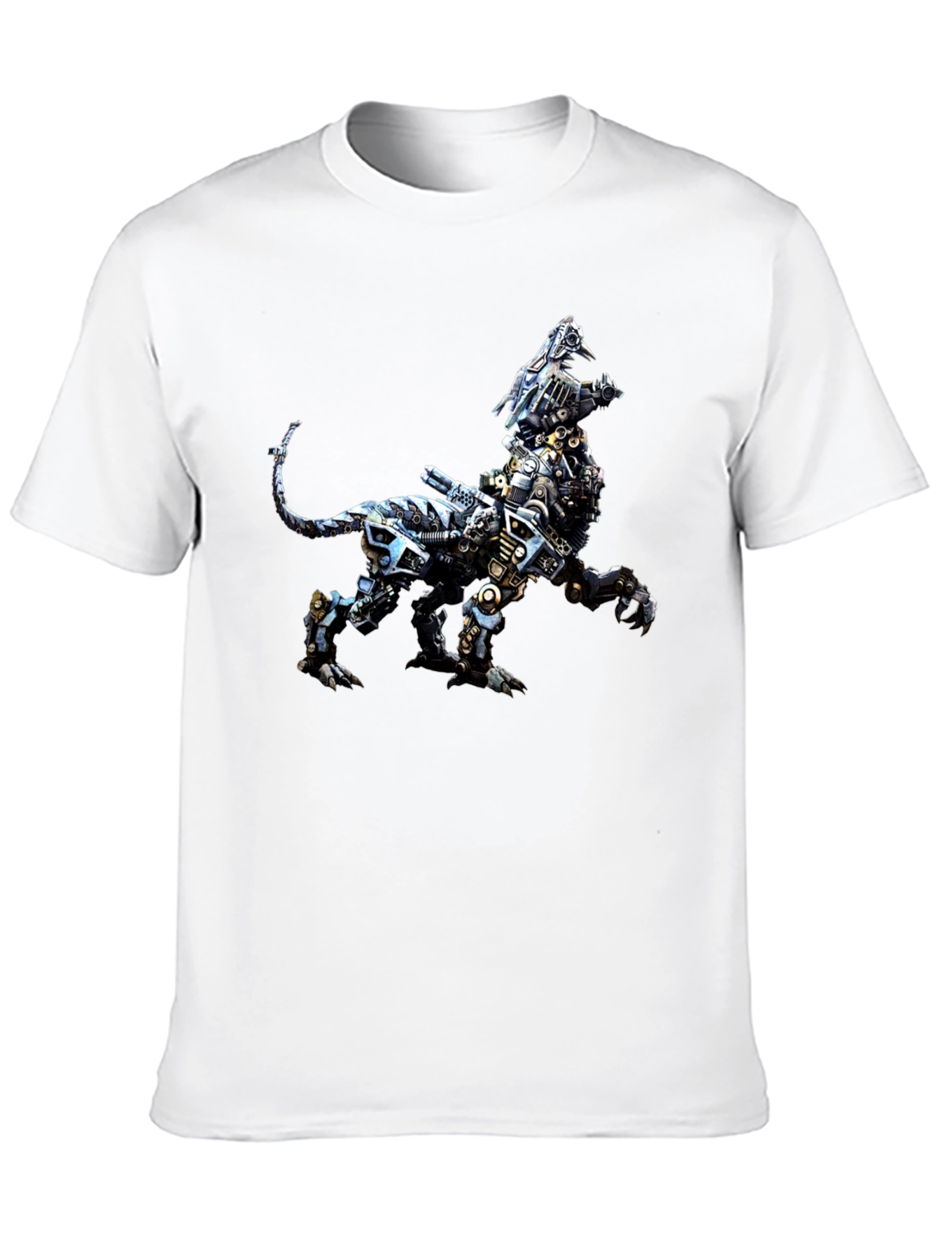 Robotic Lion Graphic Tee - Cool Animal Print Shirt