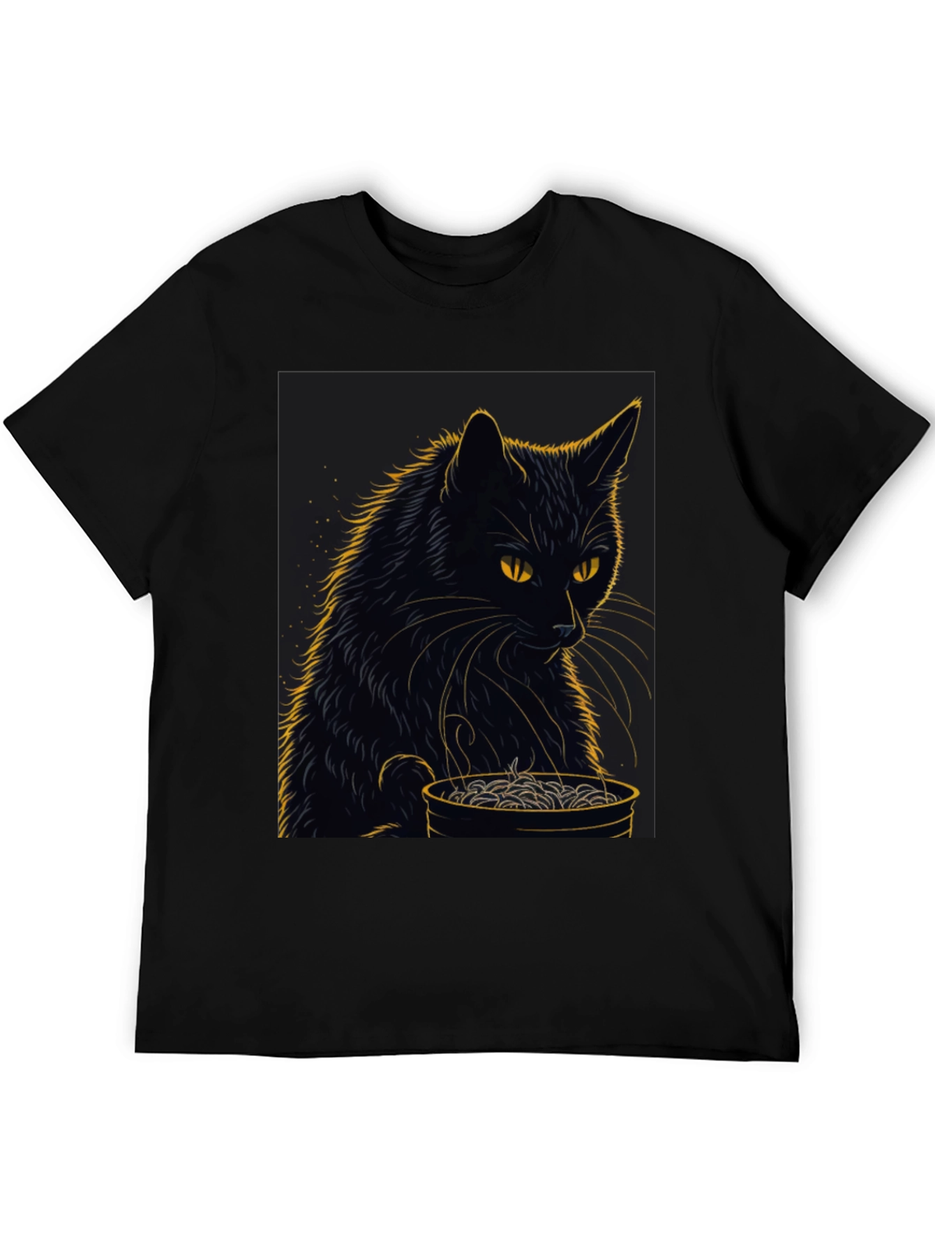 Black Cat Ramen Graphic Tee