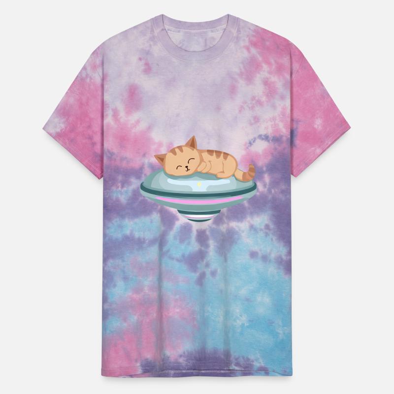 Sleeping cat on a UFO