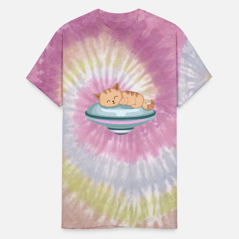 Sleeping cat on a UFO