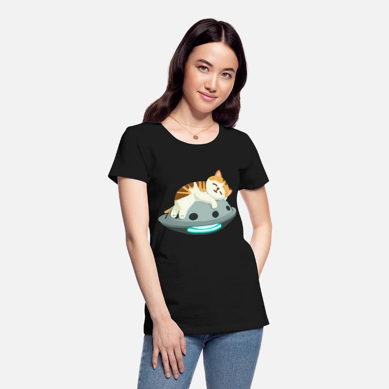 Sleeping cat on a UFO