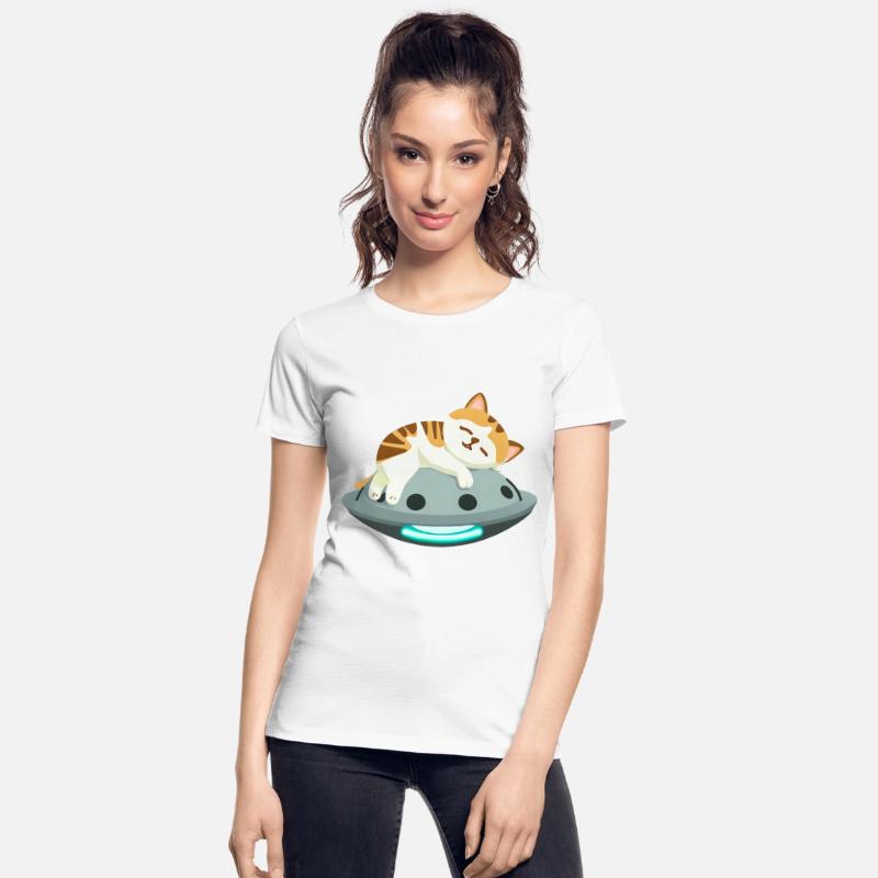 Sleeping cat on a UFO