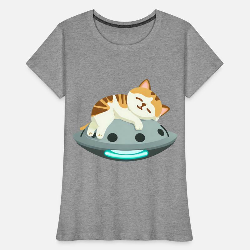 Sleeping cat on a UFO