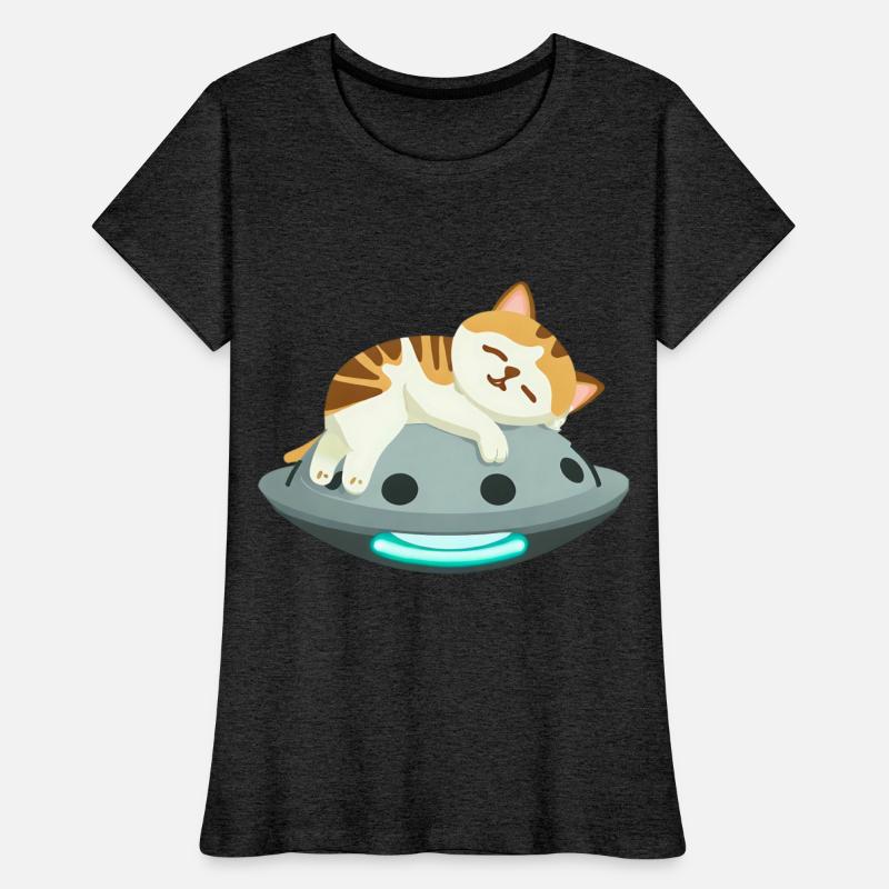 Sleeping cat on a UFO