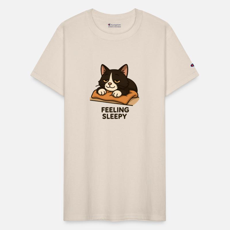 Sleepy Cat Relaxation Illustration