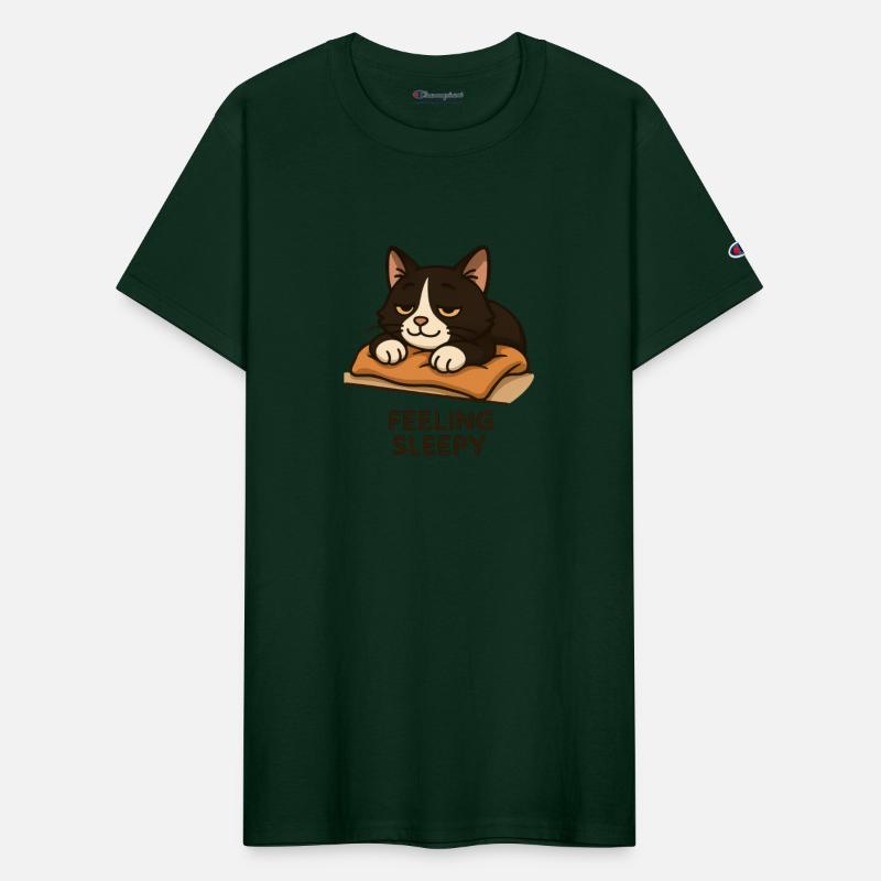 Sleepy Cat Relaxation Illustration