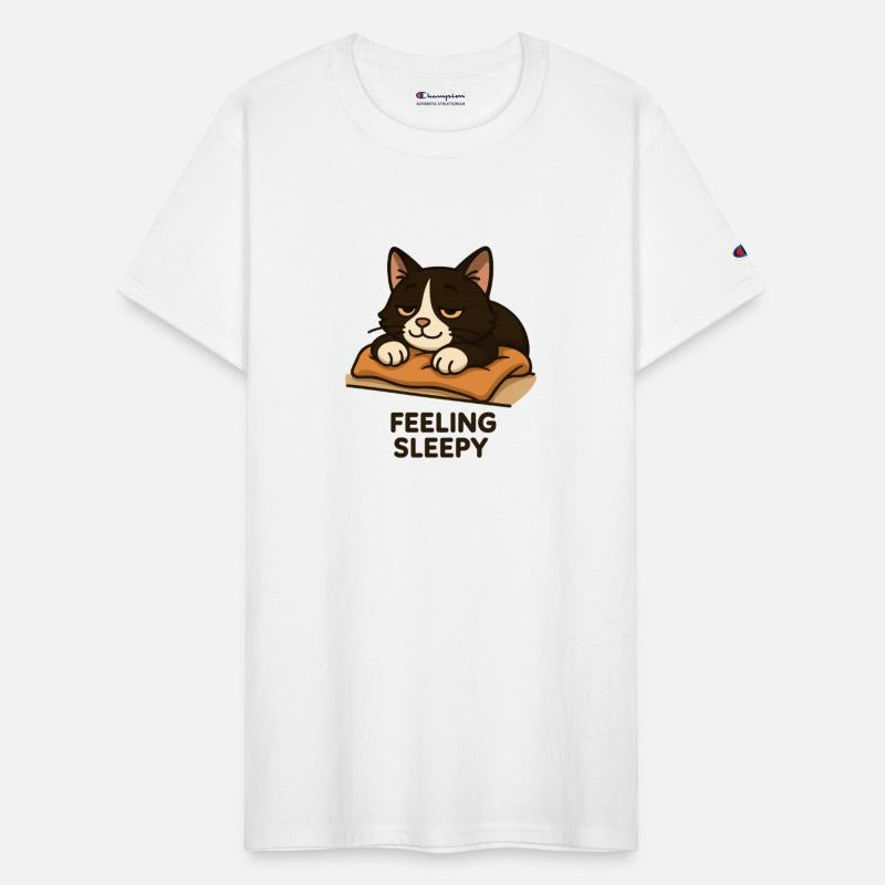 Sleepy Cat Relaxation Illustration