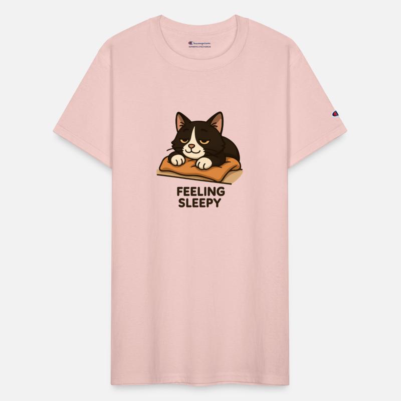 Sleepy Cat Relaxation Illustration