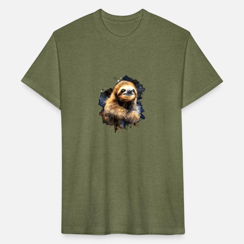 Sloth Watercolor Painting Sloth Lover