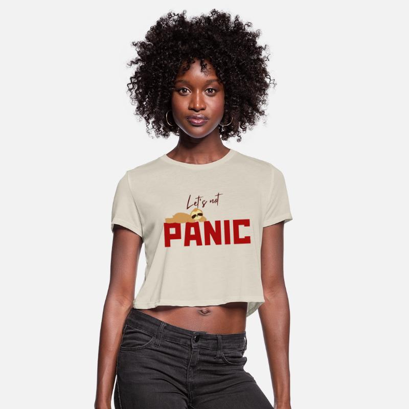Sloth with let's not panic message