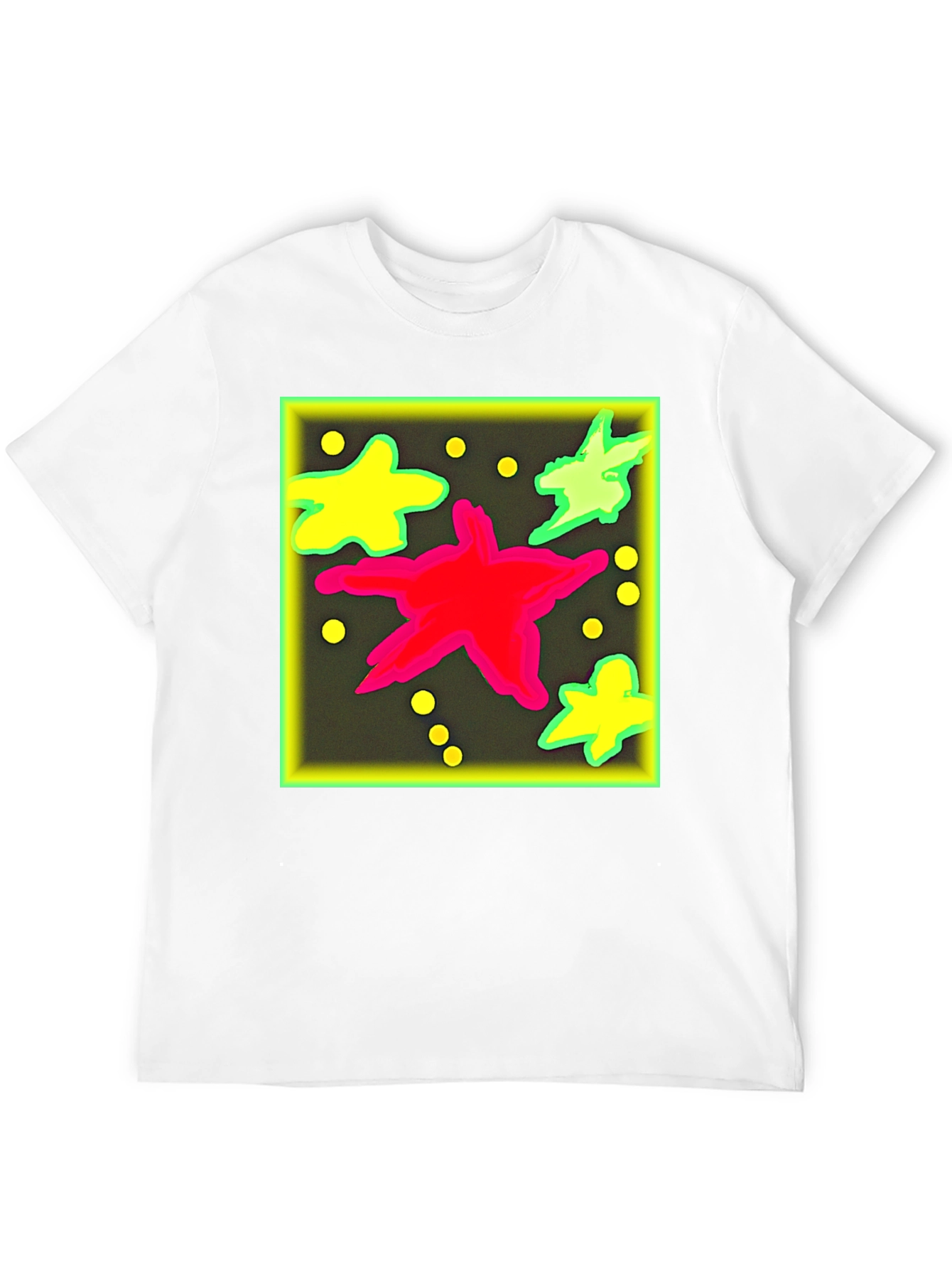 Bold Graphic Print Tee - Starry Design