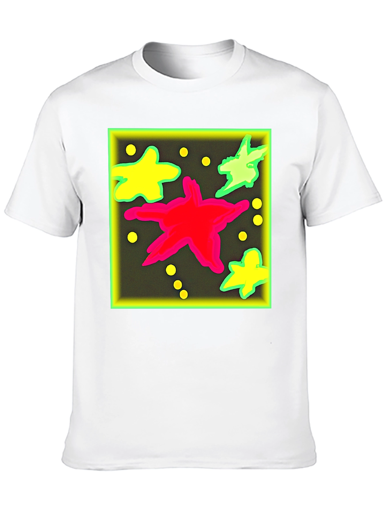 Bold Graphic Print Tee - Starry Design