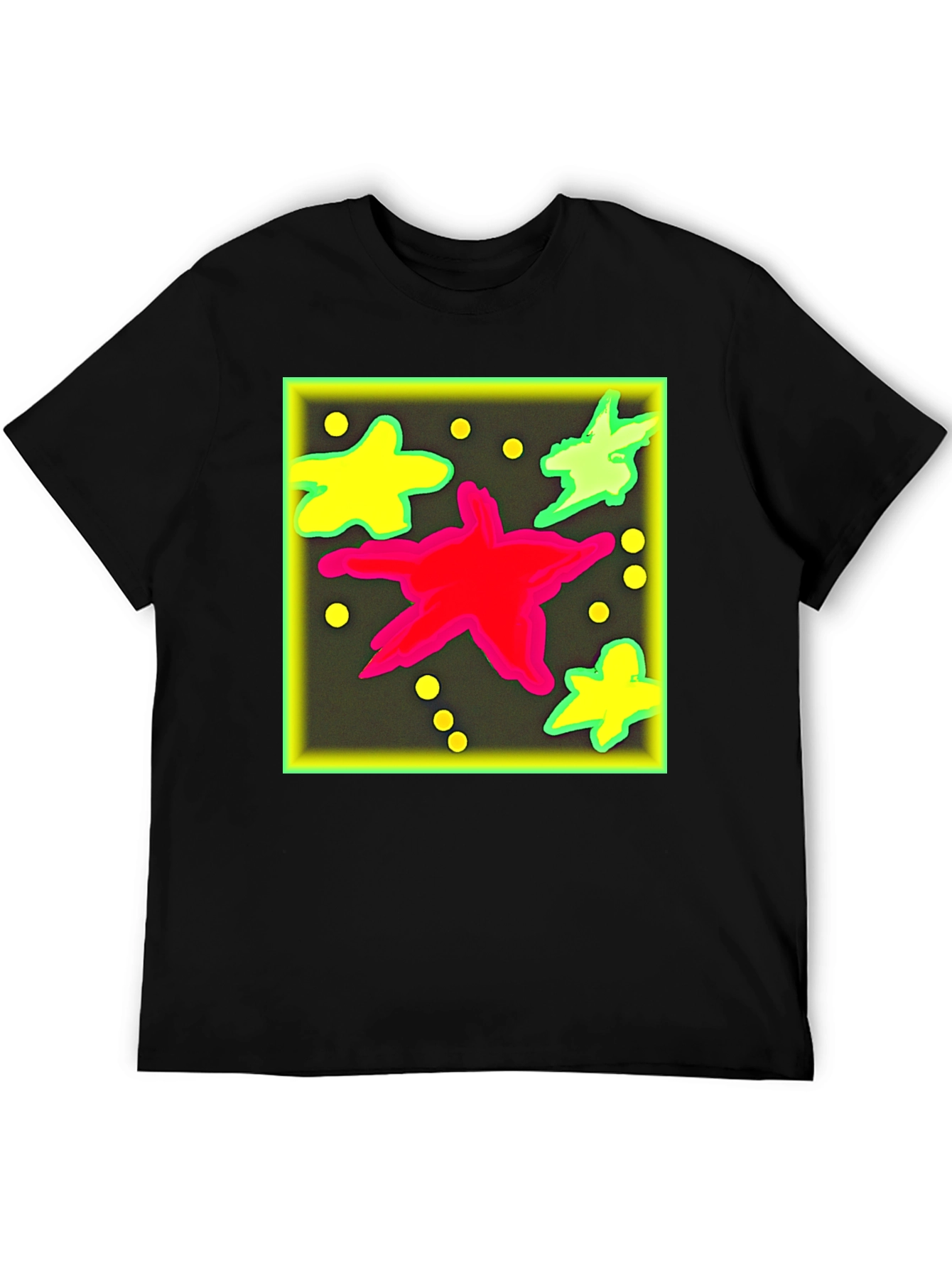 Bold Graphic Print Tee - Starry Design