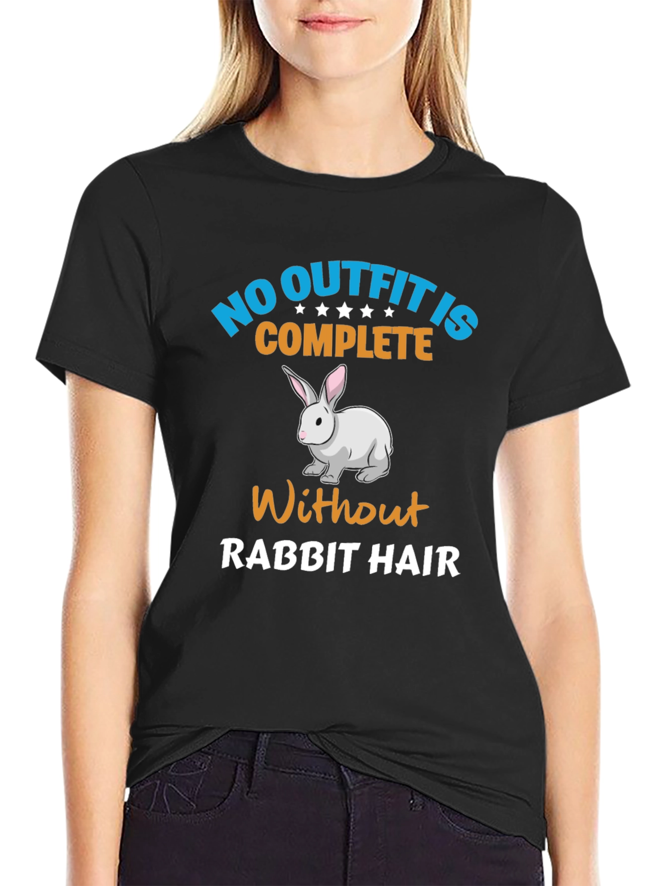 Rabbit Hair T-Shirt: Outfit Complete