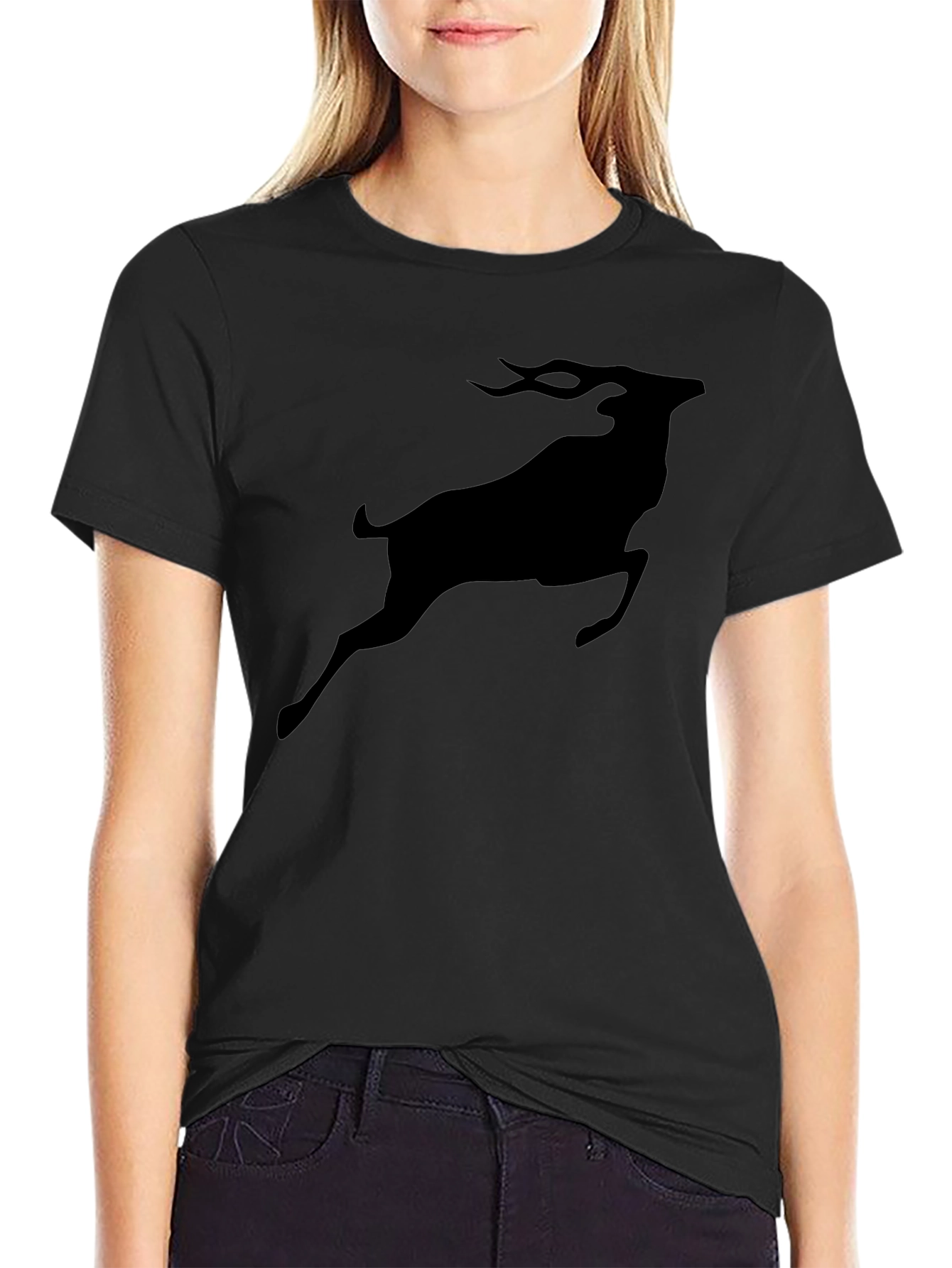 Black Antelope Graphic Tee - Mens Casual T-Shirt