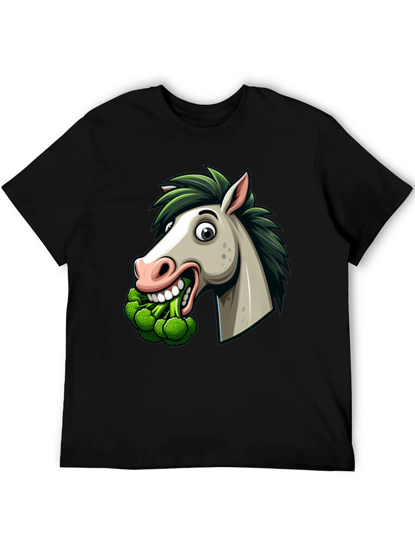 Funny Horse Broccoli Graphic Tee