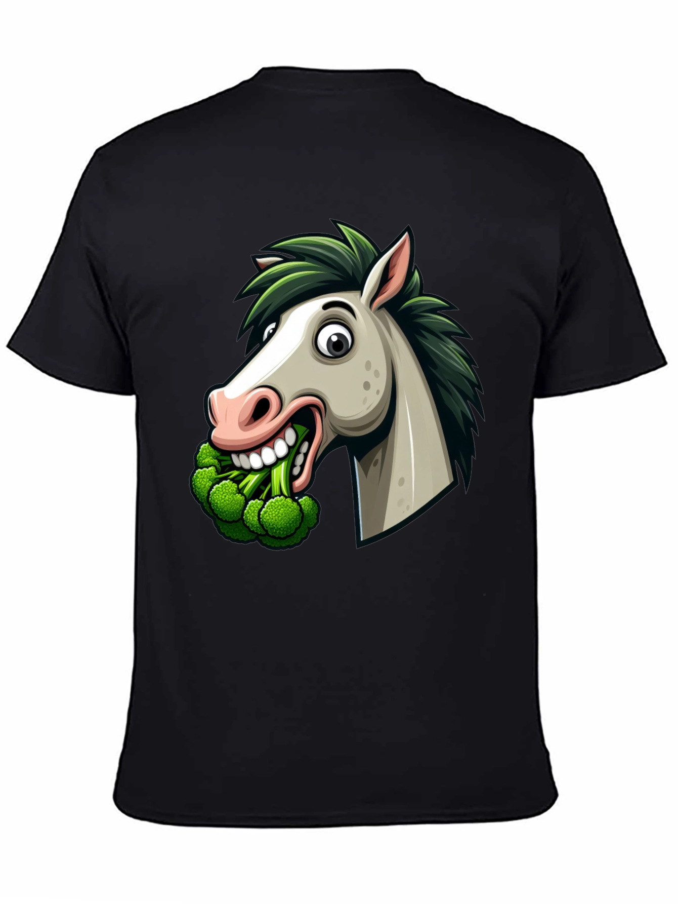 Funny Horse Broccoli Graphic Tee