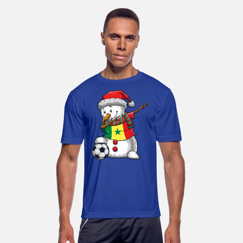 Soccer Boy Dabbing Snowman Christmas Jersey