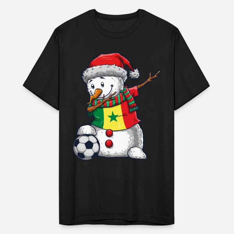 Soccer Boy Dabbing Snowman Christmas Jersey
