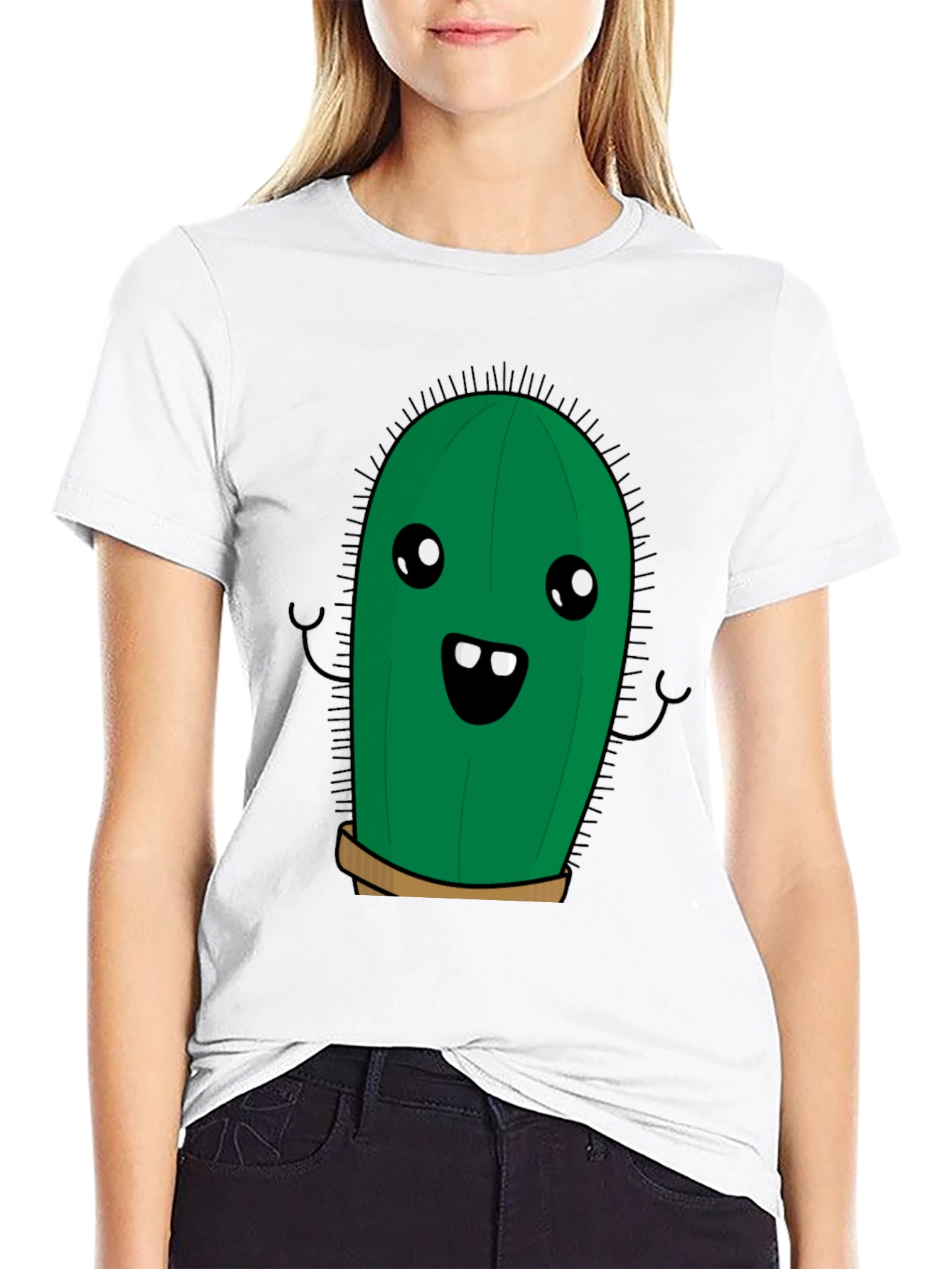 Cute Cactus Graphic Tee - Soft Cotton