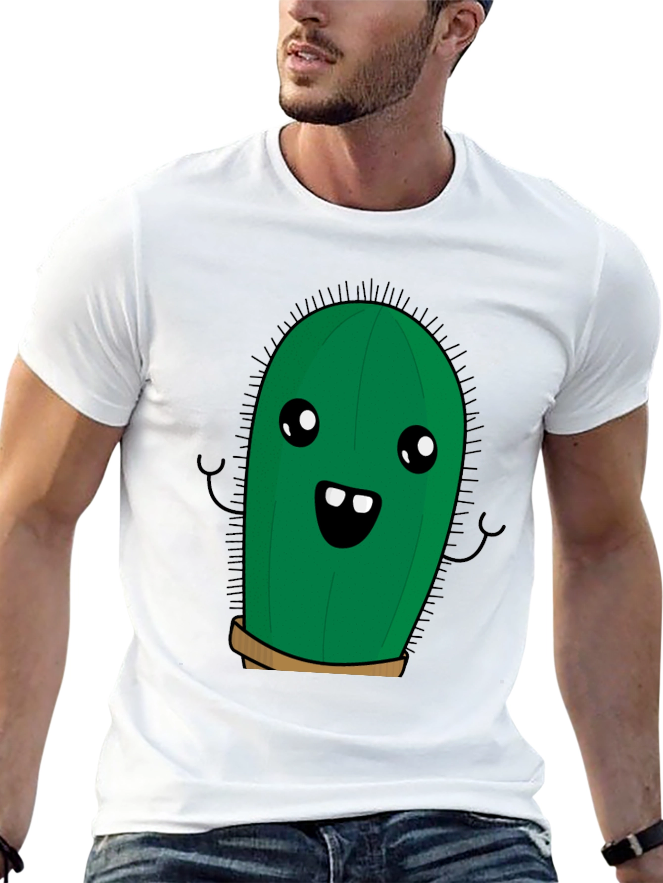 Cute Cactus Graphic Tee - Soft Cotton