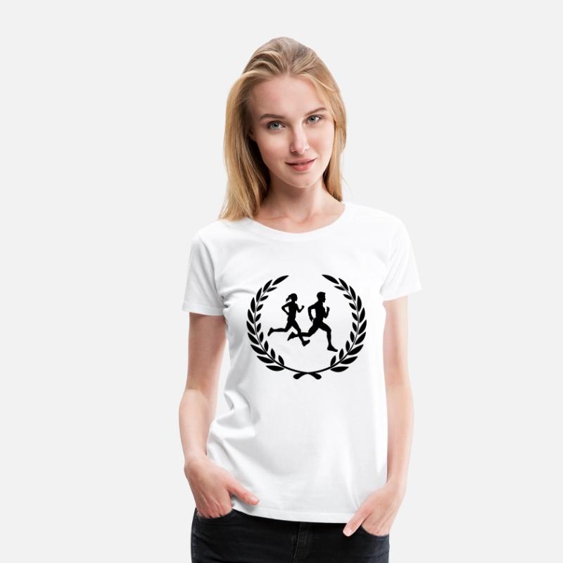 Sports prize laurel wreath heart running