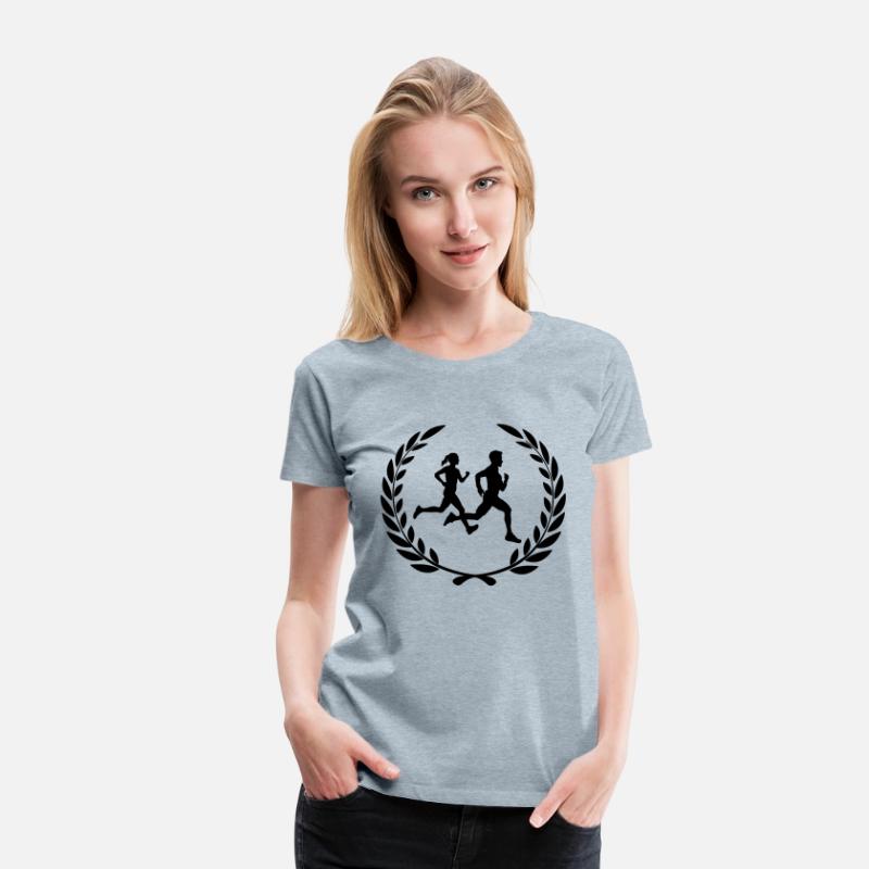 Sports prize laurel wreath heart running