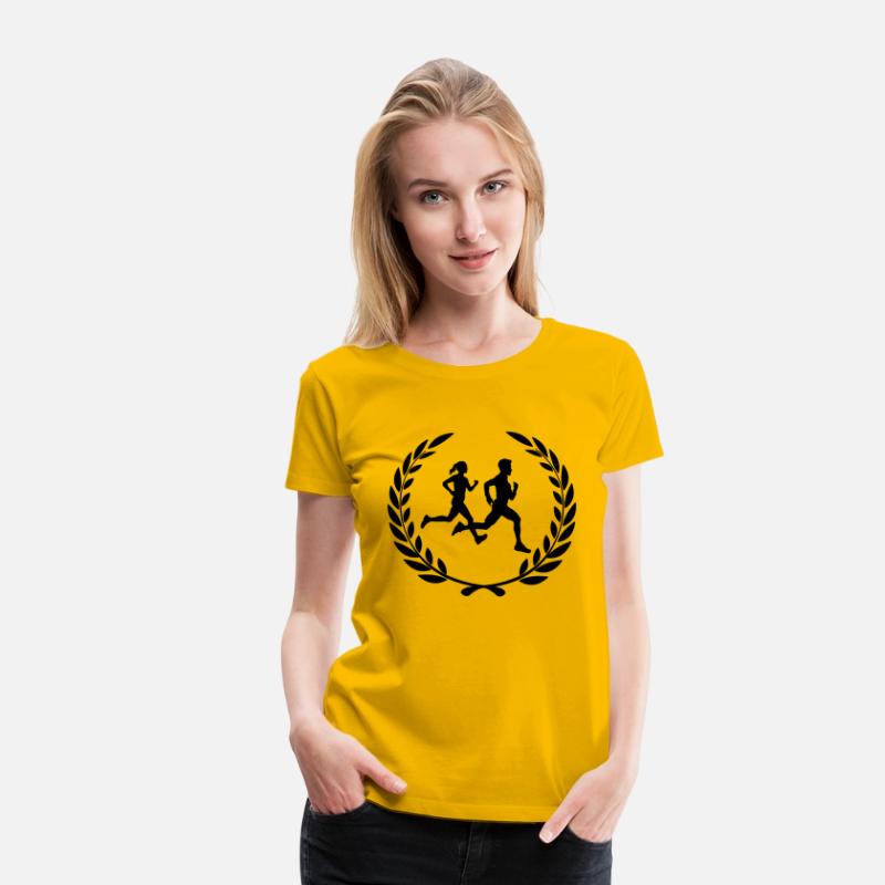 Sports prize laurel wreath heart running