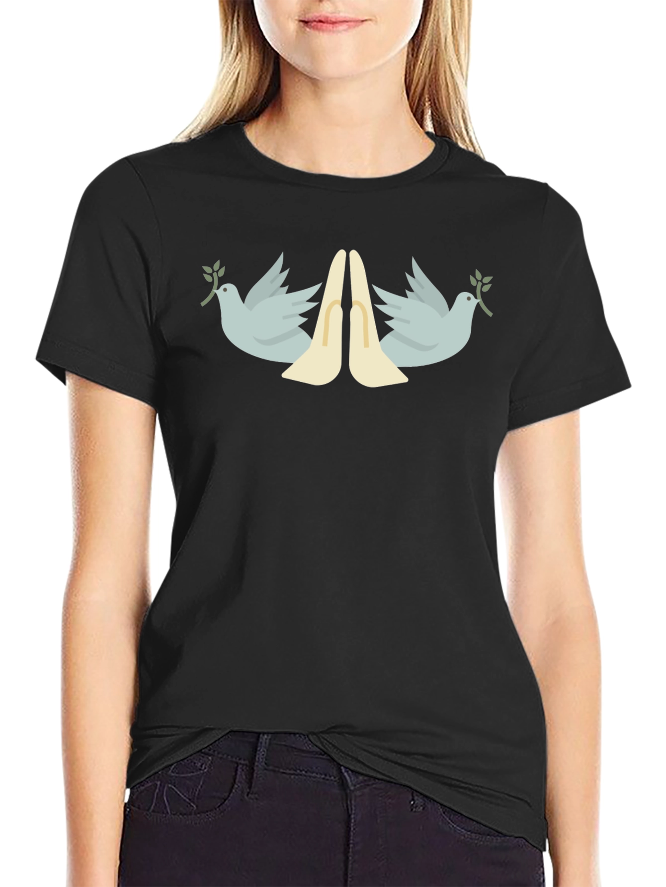 Peace Dove Graphic Tee - Unisex Black T-Shirt