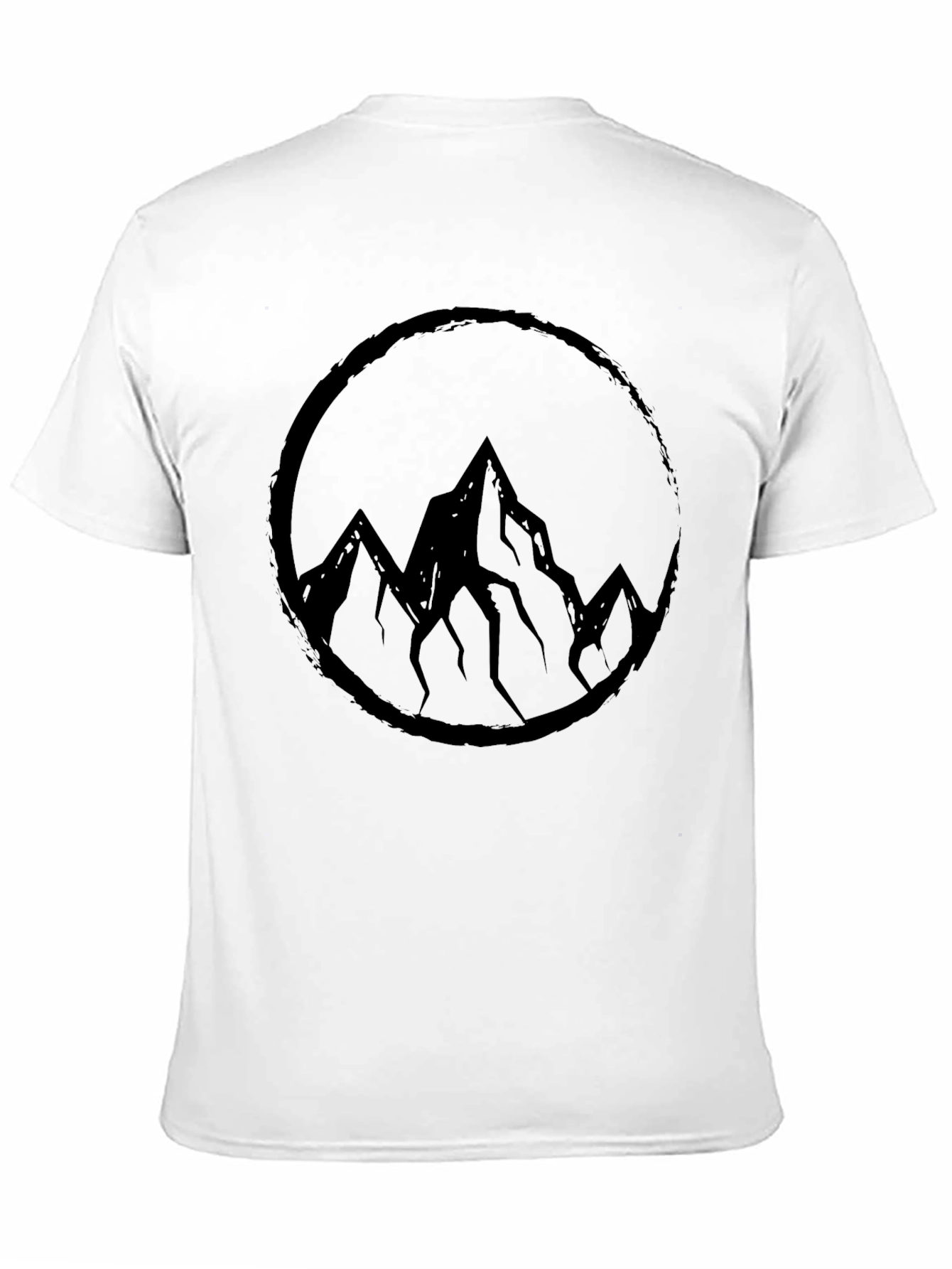 Mountain Circle Graphic Tee - Black Cotton Blend
