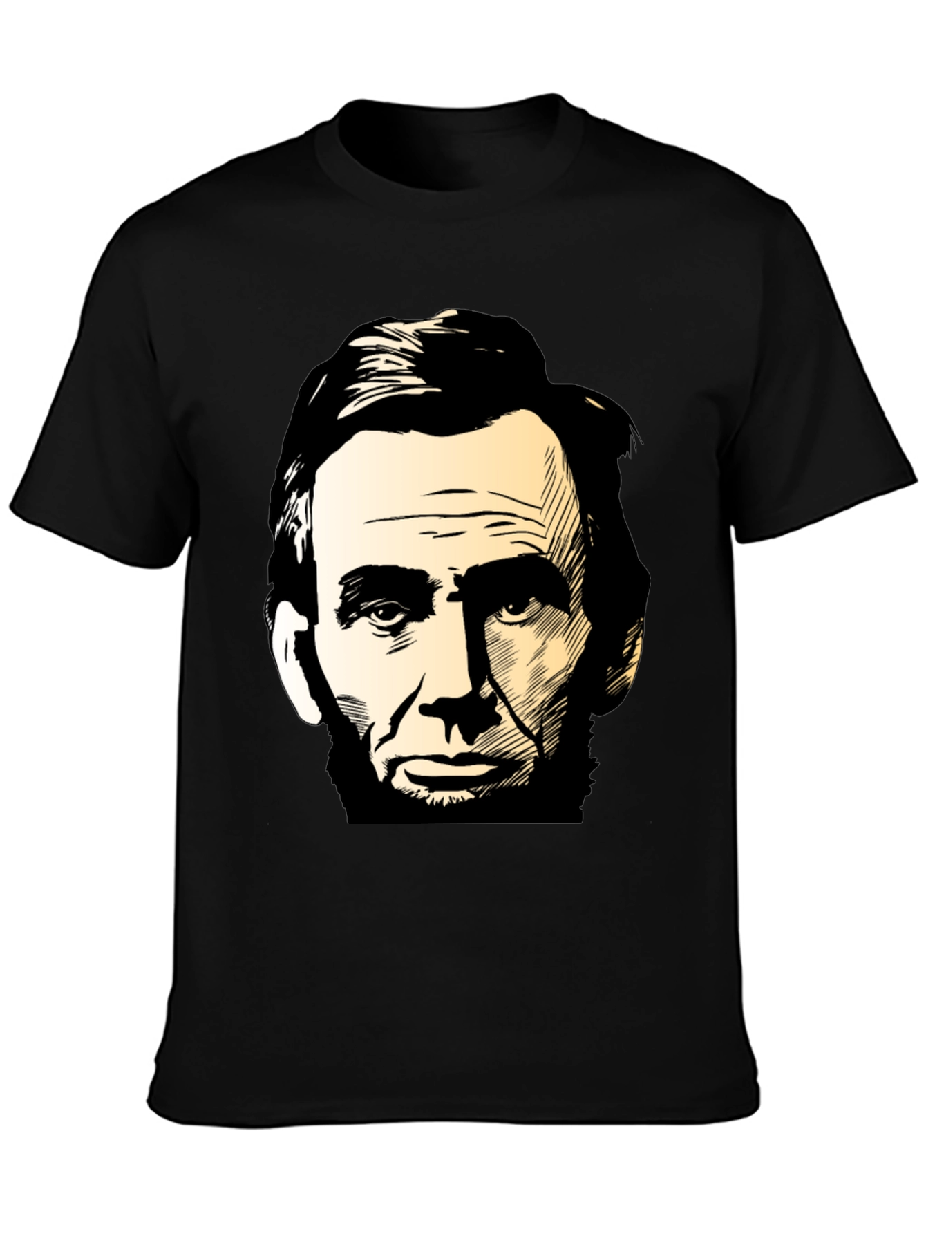Abraham Lincoln Portrait Black T-Shirt