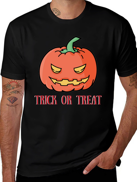 Halloween Pumpkin Trick or Treat Black T-Shirt