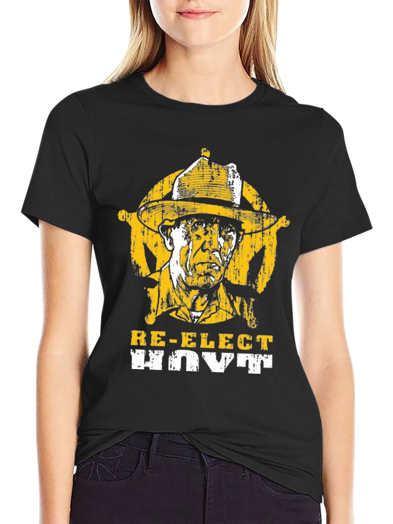Re-Elect Hoyt Black Graphic T-Shirt