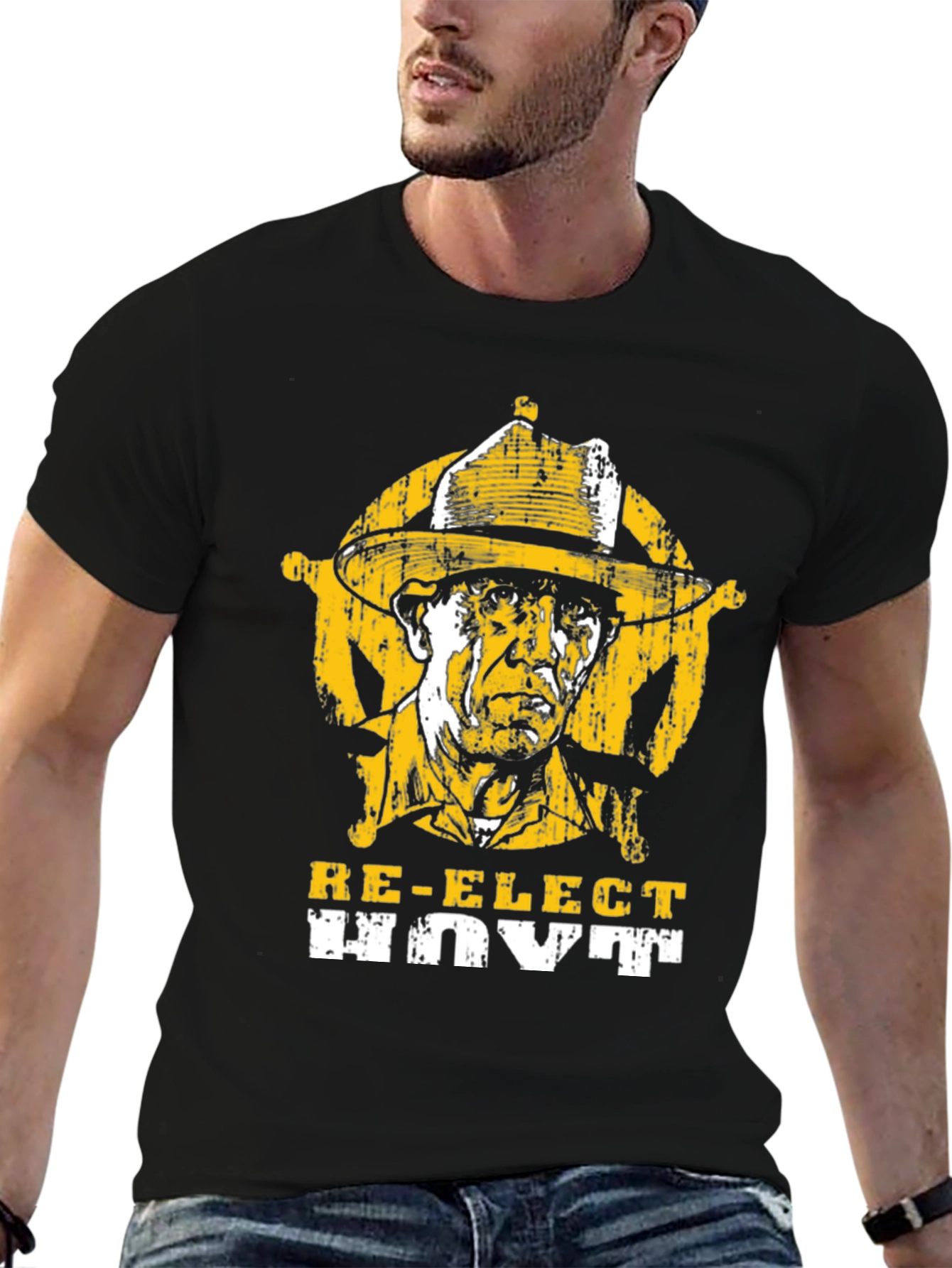 Re-Elect Hoyt Black Graphic T-Shirt