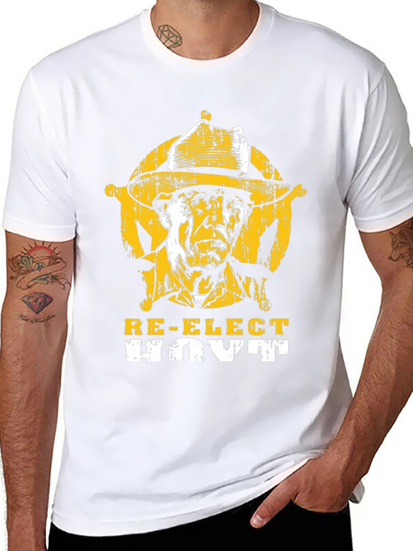 Re-Elect Hoyt Black Graphic T-Shirt