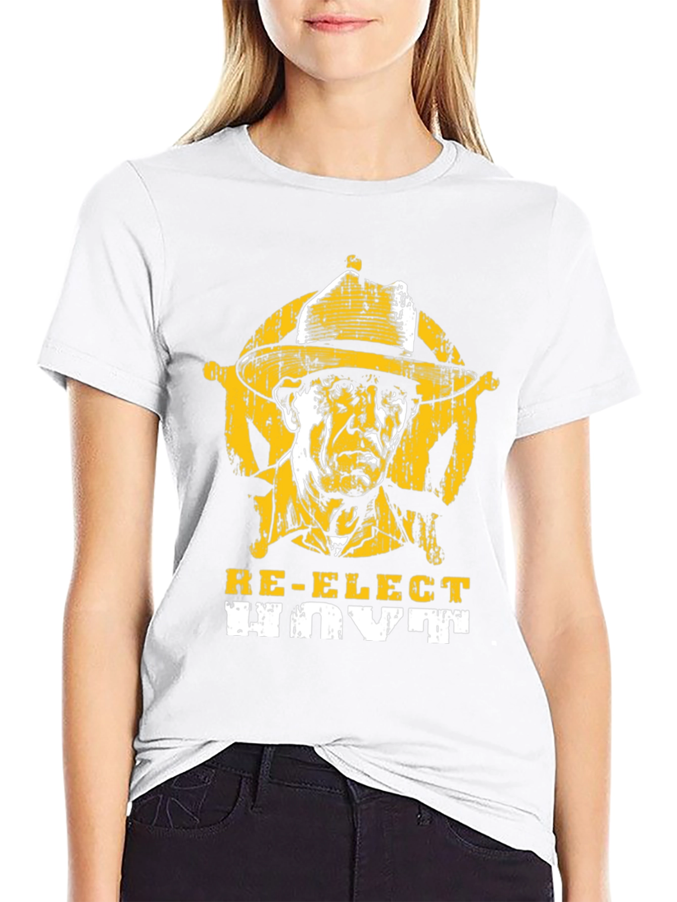 Re-Elect Hoyt Black Graphic T-Shirt