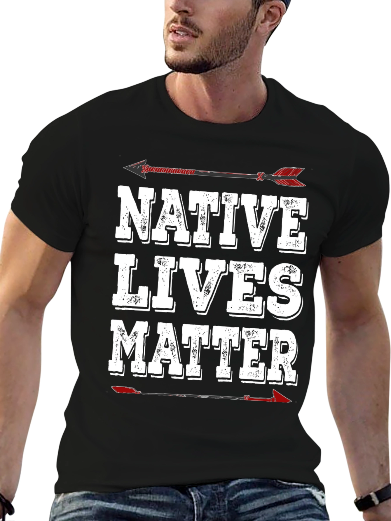 Native Lives Matter Graphic Tee - Arrow Design