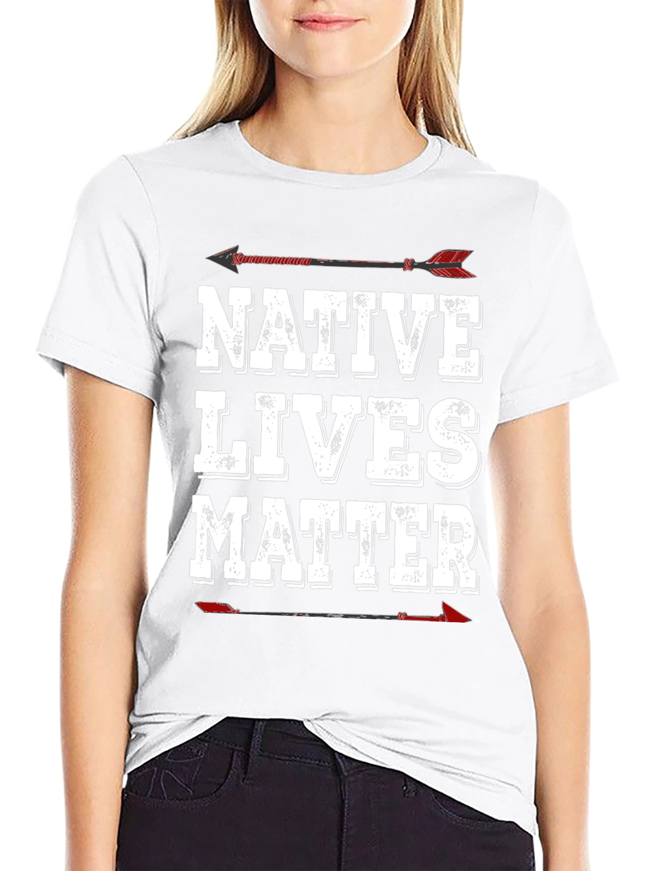 Native Lives Matter Graphic Tee - Arrow Design