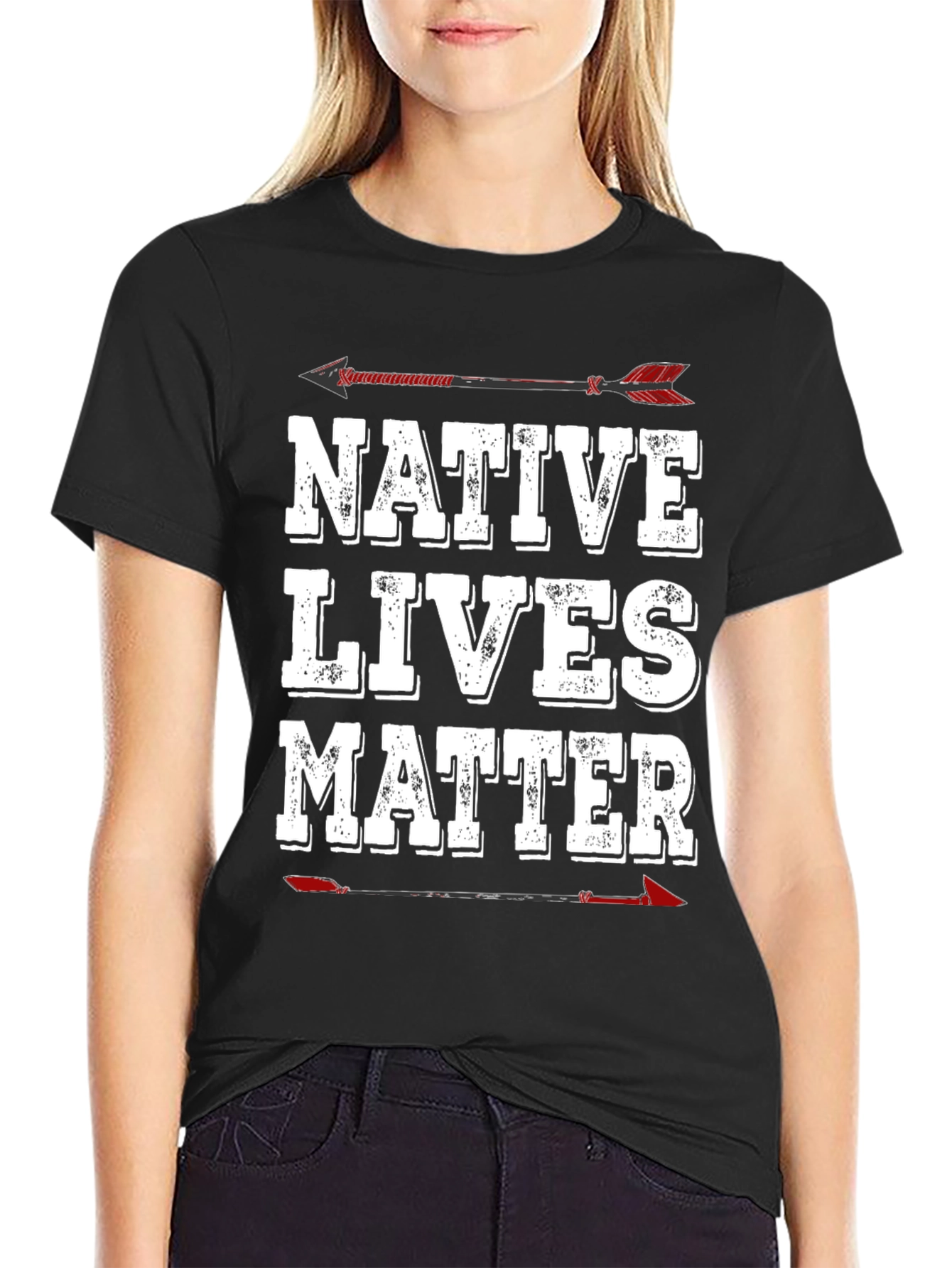 Native Lives Matter Graphic Tee - Arrow Design