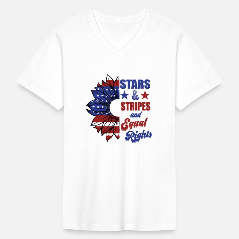 Stars and stripes and equal rights half sunflower