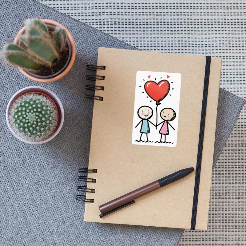 Stick Figure Lovers Couple Love Valentine's Day