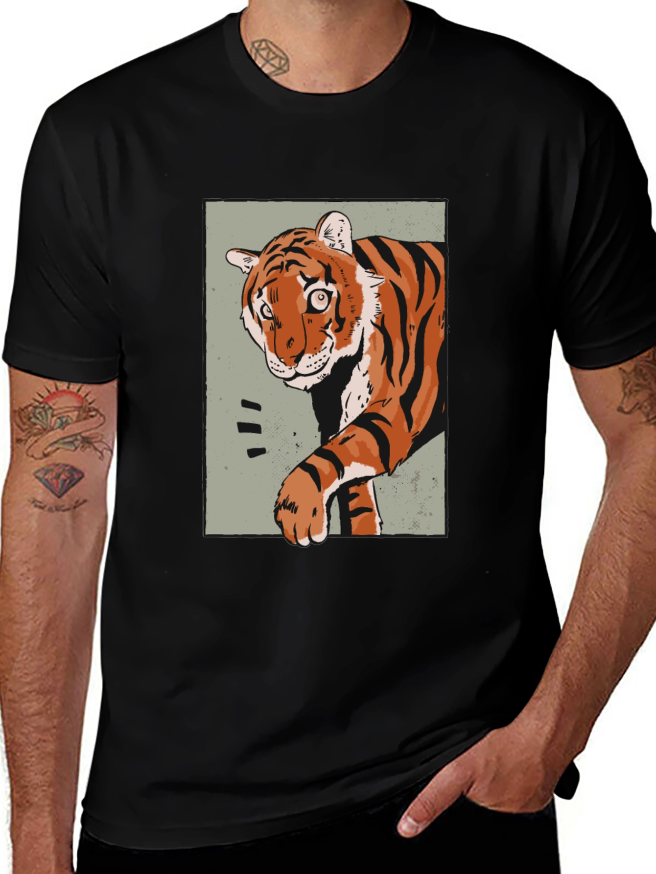 Tiger Graphic Print T-Shirt