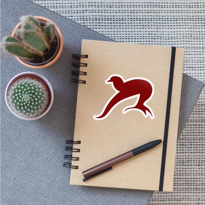 Strange Bird Like Creature Vector Single Color