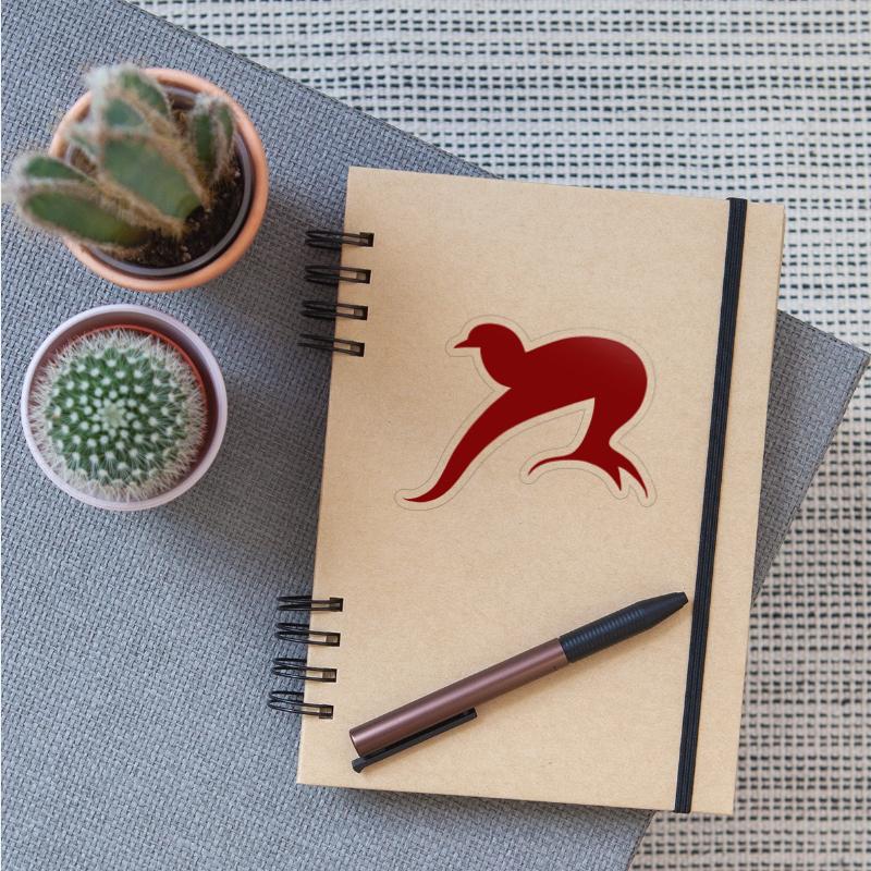 Strange Bird Like Creature Vector Single Color