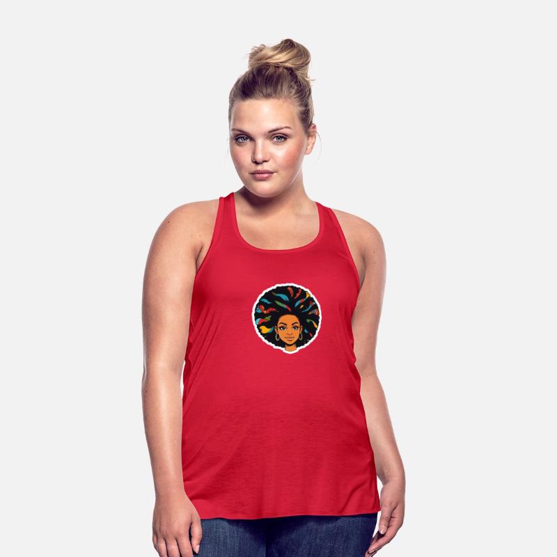 Stylized Cartoon Girl With Colorful Afro