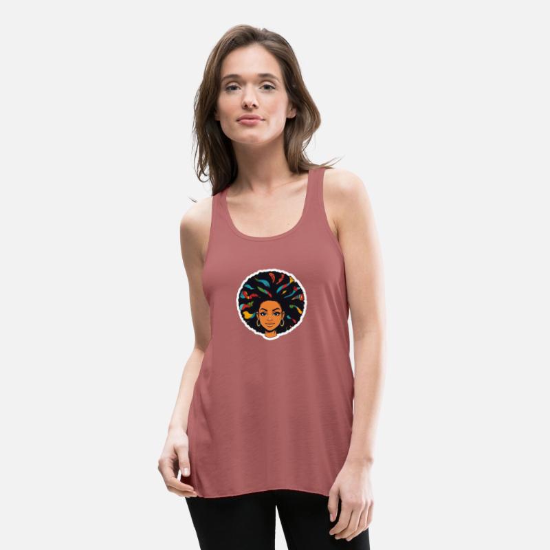 Stylized Cartoon Girl With Colorful Afro