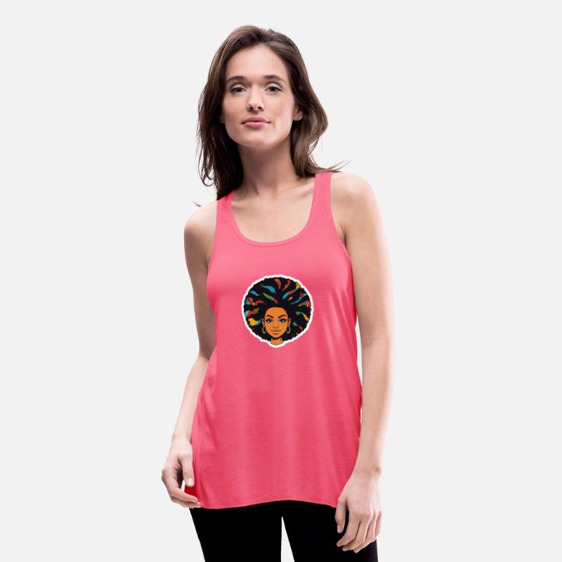 Stylized Cartoon Girl With Colorful Afro